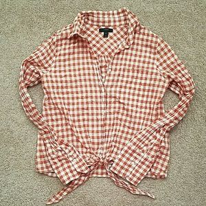 Plaid J. Crew top